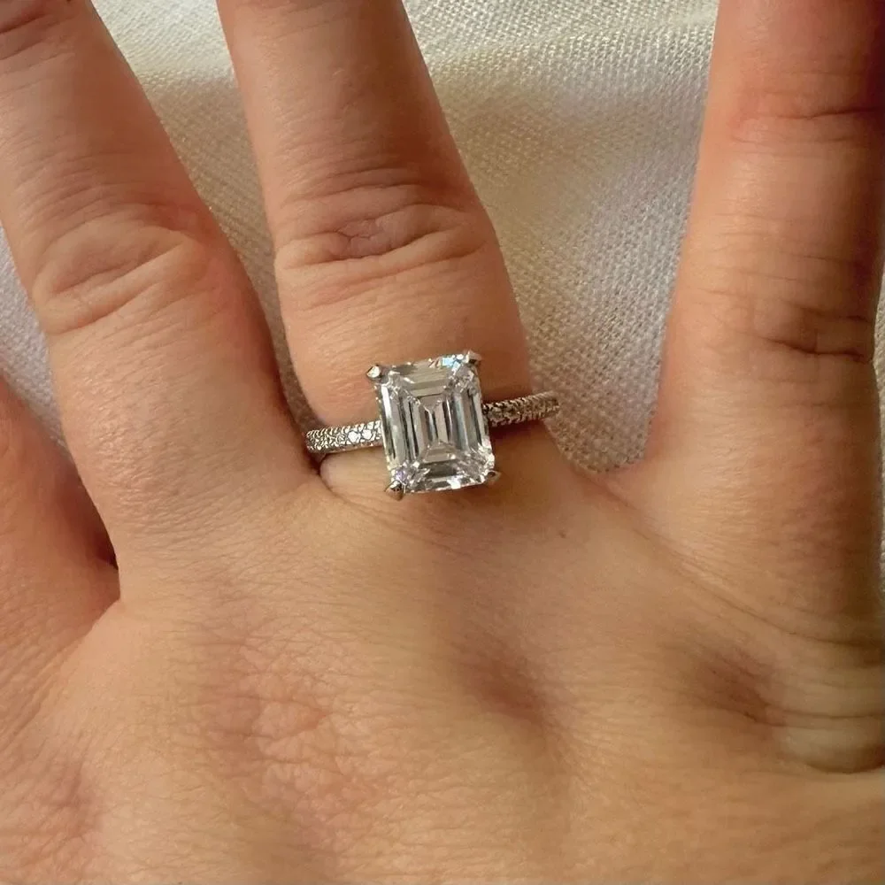Cubic zirconia emery cut ring size 8